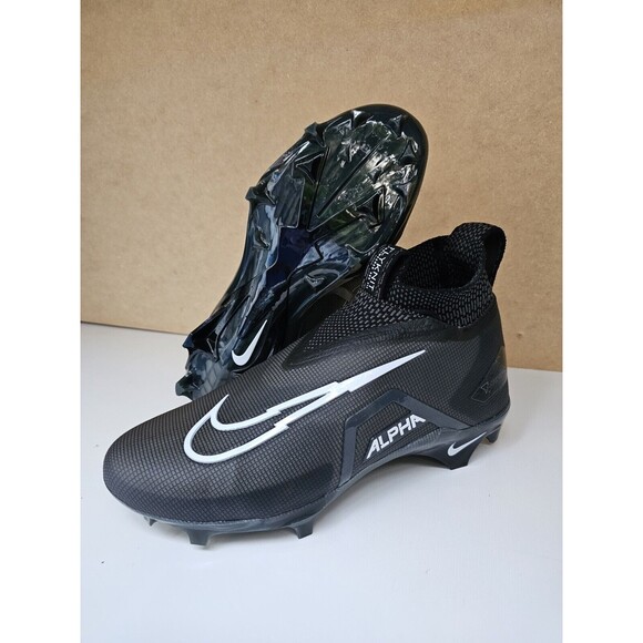 Nike Alpha Menace Elite 3 Black White Football Cleats CT6648-010 Men's Size 9.5 - Picture 1 of 9